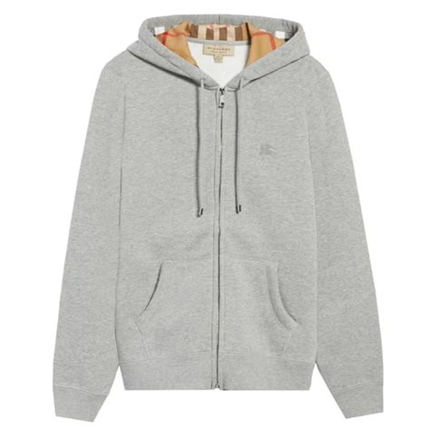 burberry claredon hoodie grey|Burberry Clarendon Check Hood Zip Up Hoodie Gray .